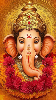 swaroopa 16.5 inch shri ganesh sticker Self Adhesive Sticker(Pack of 1)