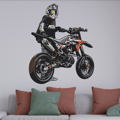 ArtfulDecals 24 inch Adorable BIKE Wall sticker for your Home decoration Self Adhesive Sticker(Pack of 1)