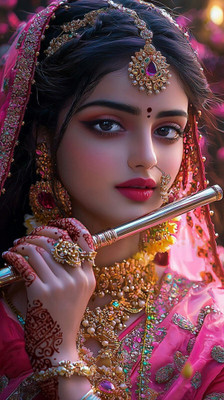 swaroopa 16.5 inch Radha rani A3 size non tearable sticker Self Adhesive Sticker(Pack of 1)