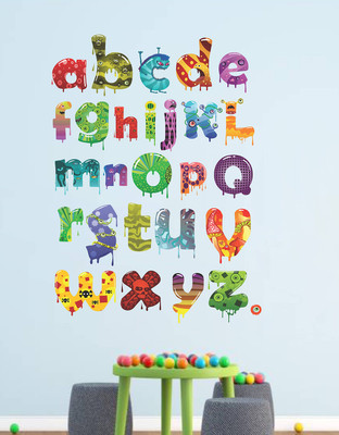 DECORSCART 70 inch Alphabets | Non - Reuseable Sticker Self Adhesive Sticker(Pack of 1)