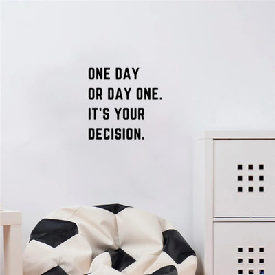 SnappyVinyl 27 cm One day or day one Self Adhesive Sticker(Pack of 1)