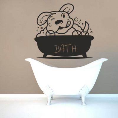 Vijaya Enterprises rajasthan 32 cm Doggy tack shower decorative sticker size(56x32cm) Self Adhesive Sticker(Pack of 1)