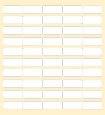 BlackDreams 2 cm Plain Small Blank Label (20mmx10mm) for General Use - White - Pack of - 5000 Self Adhesive Sticker(Pack of 5000)