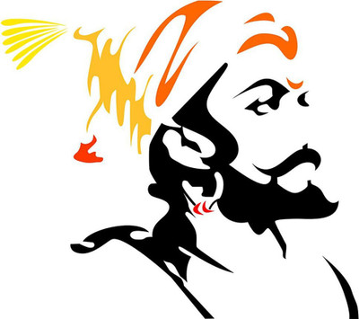 WALLDECORS 71.12 cm CHATRAPATHI SHIVAJI IMAGE STICKER Self Adhesive Sticker(Pack of 1)