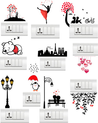 Rawpockets 70 Cm Switch Board Combo Self Adhesive Sticker  (Pack Of 10) For Rs. 19 @ 94 %