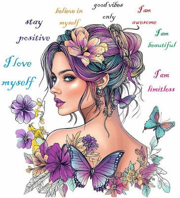 SD DECALS 18 inch Barbie Girl Wall Sticker – Girl Power Quote Design | Inspirational Room Decor Self Adhesive Sticker(Pack of 1)