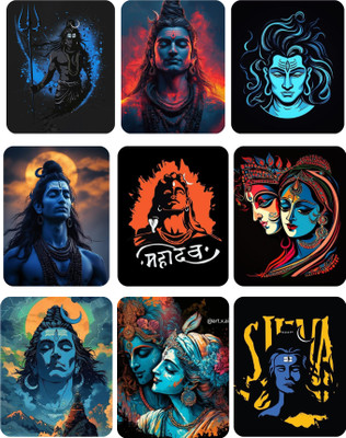 Printlive 2 inch lordshiva self adhesive sticker Self Adhesive Sticker(Pack of 1)