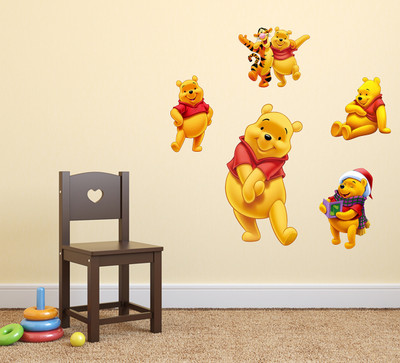 Wallzone 100 cm Honey Bear Removable Sticker(Pack of 1)