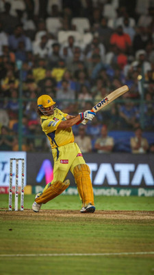 swaroopa 16.5 inch Thala Dhoni A3 size non tearable sticker Self Adhesive Sticker(Pack of 1)