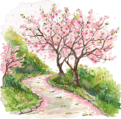 SoFFXia 18 inch Cherry Blossoms Sakura Decorative Wall Sticker for Living Room EDD_WS_16949 Self Adhesive Sticker(Pack of 1)