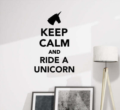 SnappyVinyl 27 cm Keep Calm And Ride Self Adhesive Sticker(Pack of 1)