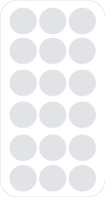 BlackDreams 2.5 cm 720Pcs 25mm(1 inch) Dots Round Circle Blank Labels Self Adhesive (Silver) Self Adhesive Sticker(Pack of 720)
