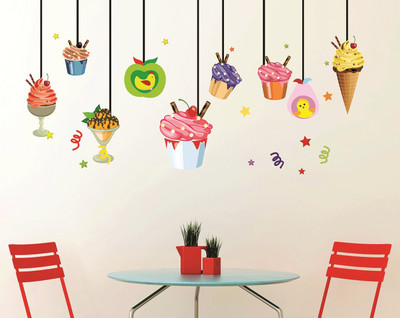 WALLSTICK 120 cm Ice Creams Removable Sticker(Pack of 1)