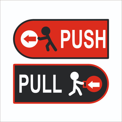 ShipShape 15.24 cm PUSH/PULL Non-Reusable Sticker(Pack of 1)