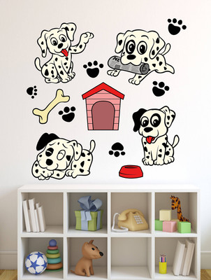 Littlebuds 70 cm Dog Removable Sticker(Pack of 1)