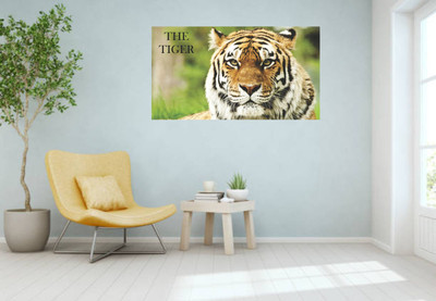 Jagvii 54 cm Tiger Self Adhesive Sticker(Pack of 1)