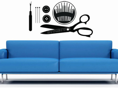 SnappyVinyl 57 cm Scissors Self Adhesive Sticker(Pack of 1)