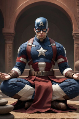 swaroopa 16.5 inch Captain America A3 size non tearable sticker Self Adhesive Sticker(Pack of 1)