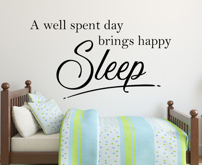 MIIKOR 80 cm Happy Sleep | Non-Reusable Sticker Self Adhesive Sticker(Pack of 1)