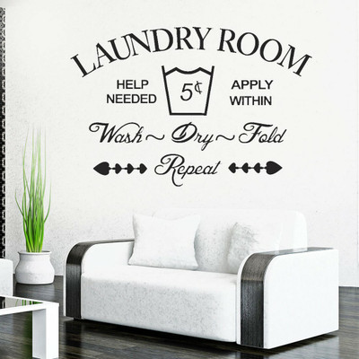 walkart 75 laundry room-clean way design Removable Sticker(Pack of 1)