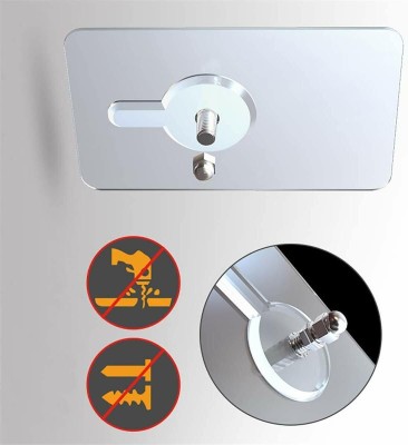 Shreejee Nail Free Screw Nail-Wall Hook Sticker-Adhesive No Drilling Hooks SCREWx6.28 Hook 6(Pack of 1)