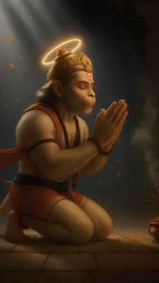 swaroopa 16.5 inch hanuman ji sticker Self Adhesive Sticker(Pack of 1)