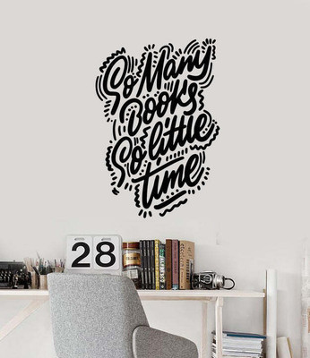Xskin 27 cm Library Phrase Many Books Self Adhesive Sticker(Pack of 1)