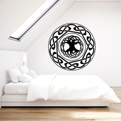 SnappyVinyl 30 cm Tree Of Life Wall Self Adhesive Sticker(Pack of 1)