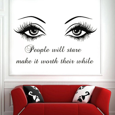 SnappyVinyl 57 cm Eyes Self Adhesive Sticker(Pack of 1)