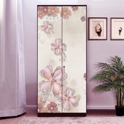 WallDaddy 213.36 cm Falling Flower Almirah Self Adhesive Sticker(Pack of 1)