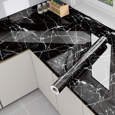 EVANSHIIIMPEX Abstract Black Wallpaper(60 cm x 200 cm)