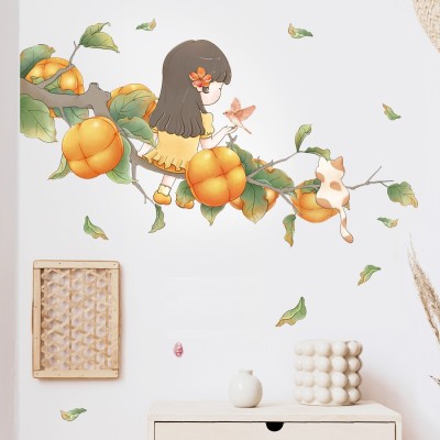 Flipkart SmartBuy 90 cm Cute Girl on The Tree DesignVinyl Kids Room Nursery Wall Sticker(90 CM X 60 CM) Self Adhesive Sticker(Pack of 1)