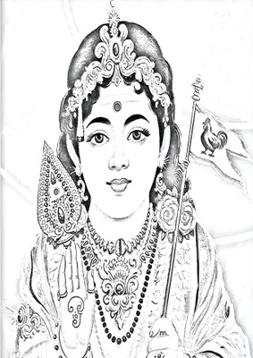 Dumdic 30 cm Murugan Drawing A4 Strong Self Adhesive Sticker(Pack of 1)