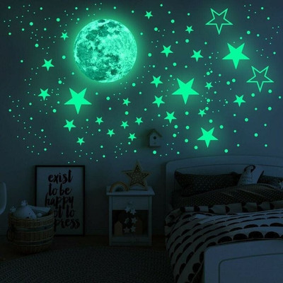 NAGINA'S 3 inch Glow in The Dark Stars for Ceiling and Wall, 3D Glow Stars for Ceiling Glow in the Dark Sticker(Pack of 6)