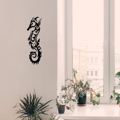 SnappyVinyl 29 cm Tribal Seahorse4 Wall Decals, Easy to Apply Self Adhesive Sticker(Pack of 1)