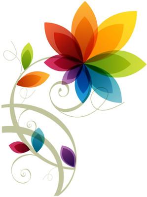 Epithet Studio 80 cm Multicolour Decorative Floral Wall Sticker Self Adhesive Sticker(Pack of 1)