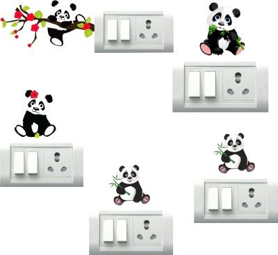 SAI DESIGNS 99 cm Switch Board Sticker, Multicolour,Pack of 5 Pics(7x12) Self Adhesive Sticker(Pack of 1)