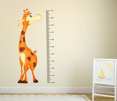 Wallzone 95 cm Zebra Height Chart Removable Sticker(Pack of 1)