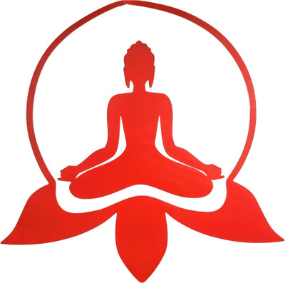 Printlive 10 cm mahatmabuddha car bike Self Adhesive Sticker(Pack of 1)