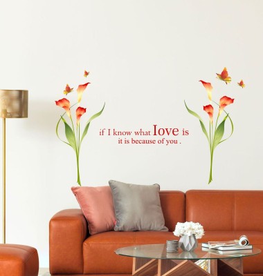 Décor Kraft 58 cm If I know what love is it is because of you Wall Sticker & Decal Self Adhesive Sticker(Pack of 1)