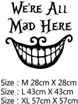 SnappyVinyl 30 cm Joker smile Self Adhesive Sticker(Pack of 1)