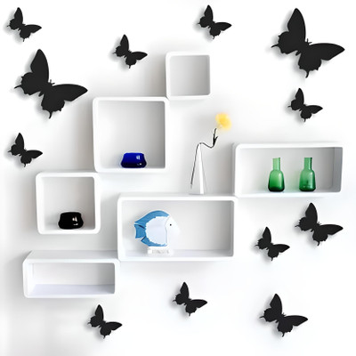 Indian Royals 90 cm Butterfly Removable Sticker(Pack of 12)