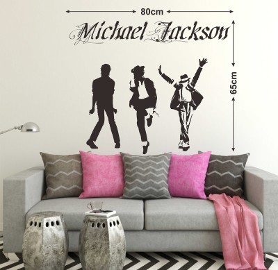 Zampyy 80 cm Michael Jackson| Wall Stickers |PVC Vinyl| Non-Reusable Sticker | Self Adhesive Sticker(Pack of 1)