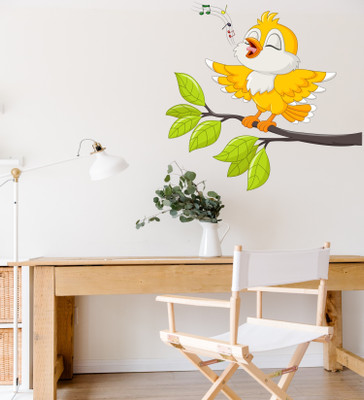 Divine studio 47 cm Trends Tweety Bird On Tree Branch Wall Sticker Self Adhesive Sticker(Pack of 1)