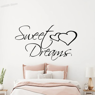 SnappyVinyl 25 cm Sweet dreams , Wall Sticker PVC Vinyl Self Adhesive Sticker(Pack of 1)