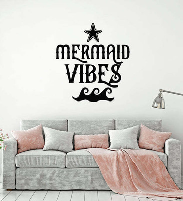 Xskin 27 cm Phrase Mermaid Vibes Self Adhesive Sticker(Pack of 1)