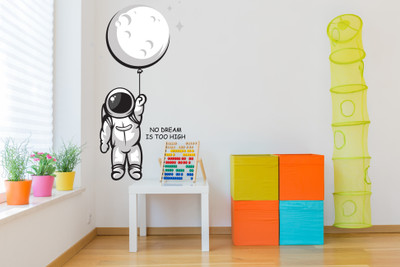 Keliko 110 cm Astronaut | Wall Stickers | PVC Vinyl | Non-Reusable Sticker | Self Adhesive Sticker(Pack of 1)