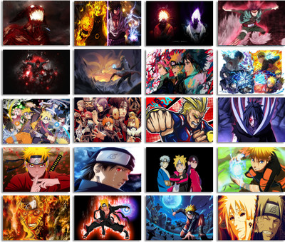 PRINTHUBS 30.48 cm Superhero Anime Poster For Gaming Room Home Wall Decor A4 (Size 11.9x8.3 Inch)s3 Self Adhesive Sticker(Pack of 20)