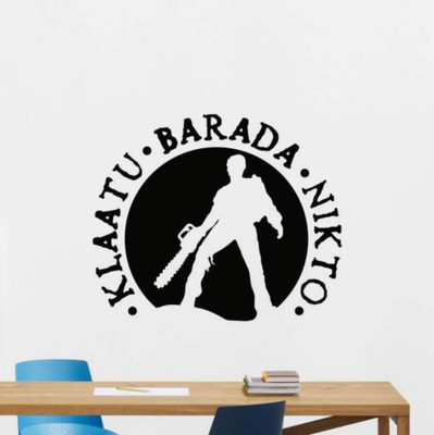 SnappyVinyl 65 cm Klaatu Barada Nikto Wall Self Adhesive Sticker(Pack of 1)