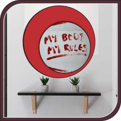 Vijaya enterprises 16 inch My body my rules wall sticker size (16x16 inch) Self Adhesive Sticker(Pack of 1)